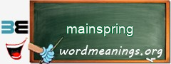 WordMeaning blackboard for mainspring